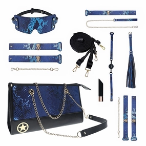 Ouch! Florence Holographic Snake Print Faux Leather BDSM Kit Handbag