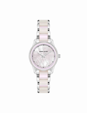 Pearlescent Resin Link Bracelet Watch
