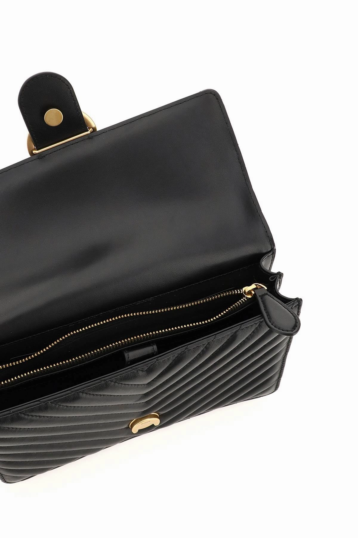 Pinko Classic Love Icon V Quilt Crossbody Bag