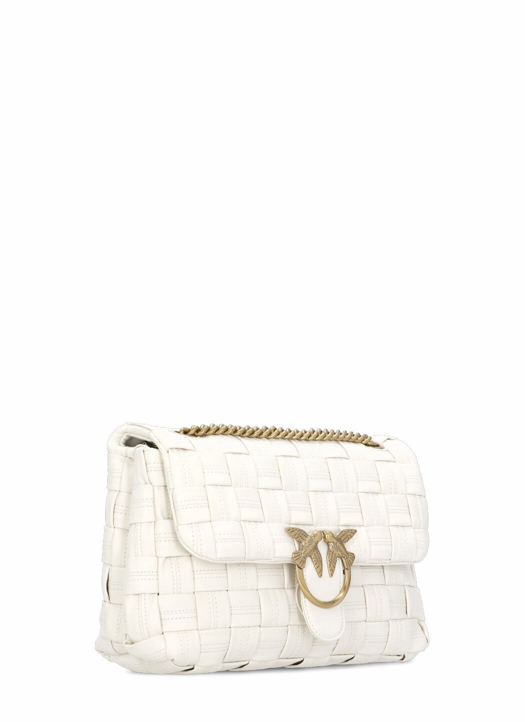 Pinko Classic Love Logo Plaque Foldover Shoulder Bag
