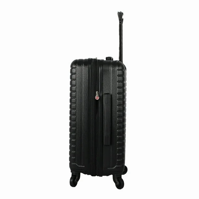 Protege 27789-01-20S Vacationer Hard Side 20" Expandable Carry-on Luggage, Black