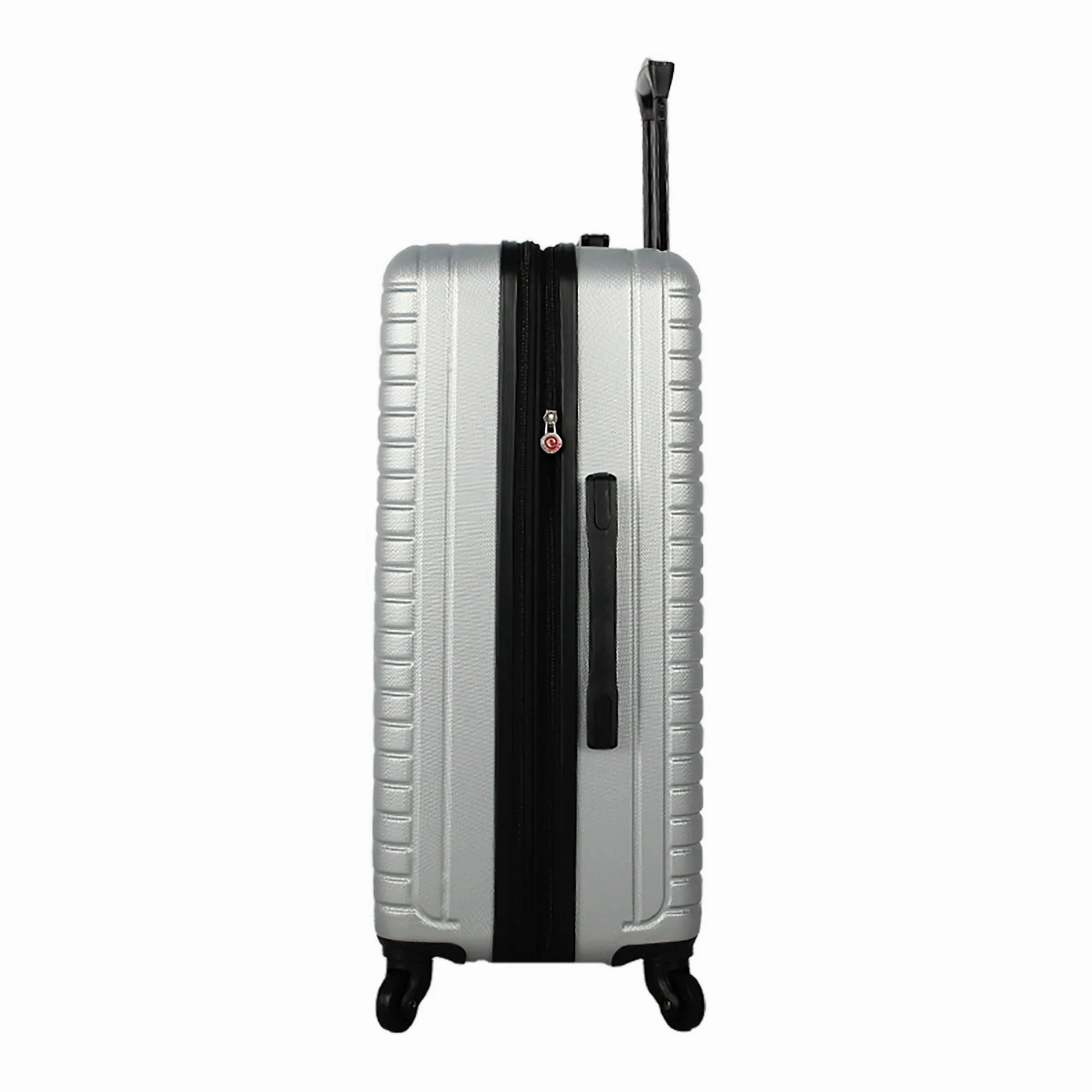 Protege 27789-07-24S Vacationer Hard Side 24 Inch Expandable Checked Luggage, Silver, Adult