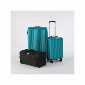Protocol Cayman Hardside 3 Piece Luggage Set, Mystic Green - Lightweight