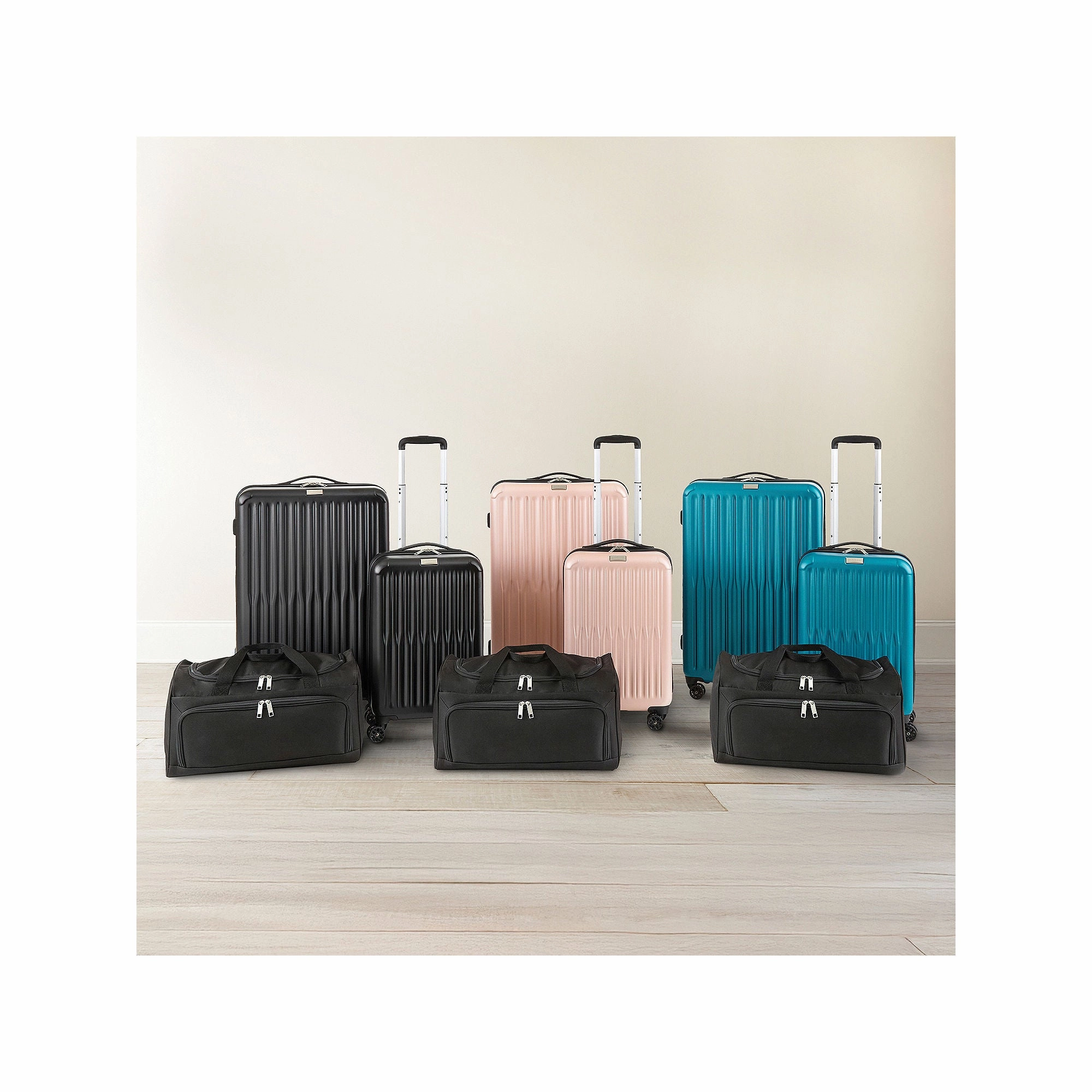 Protocol Cayman Hardside 3 Piece Luggage Set, Mystic Green - Lightweight