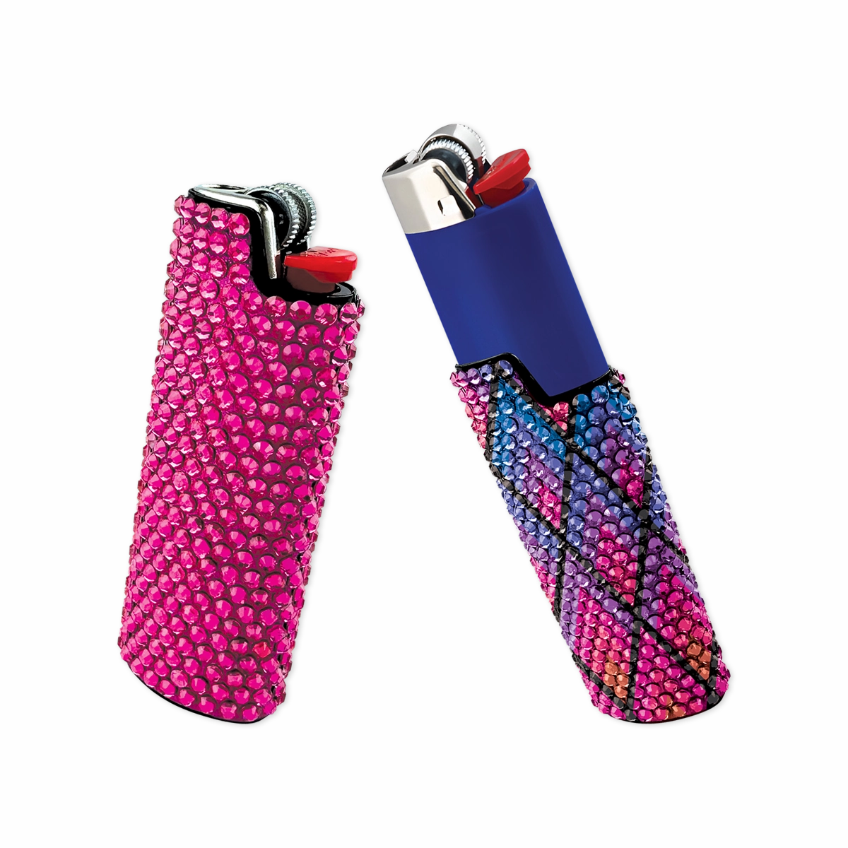 Rhinestone Lighter Case - 10 Pieces Per Retail Ready Display 41761