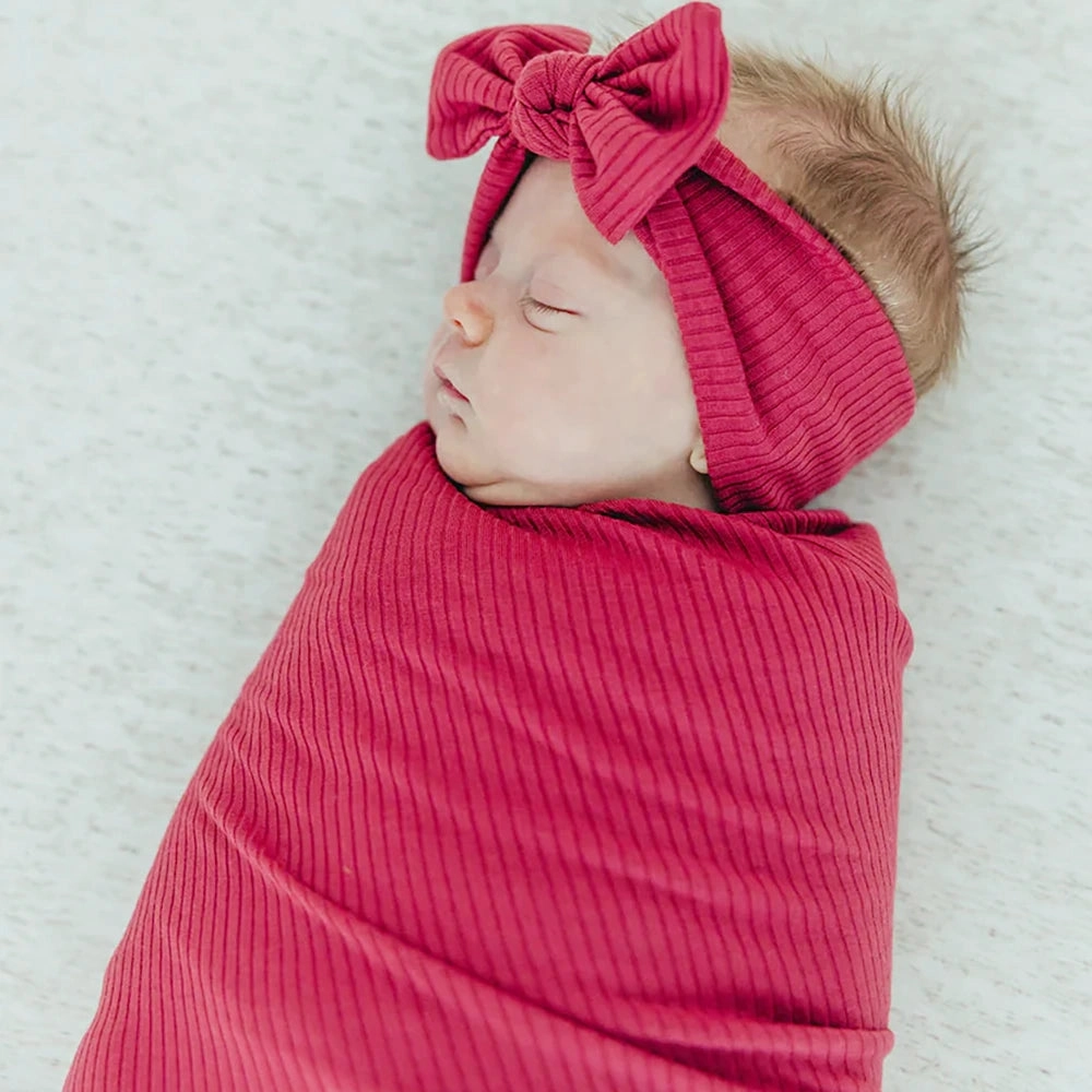 Rib Knit Headband Bow