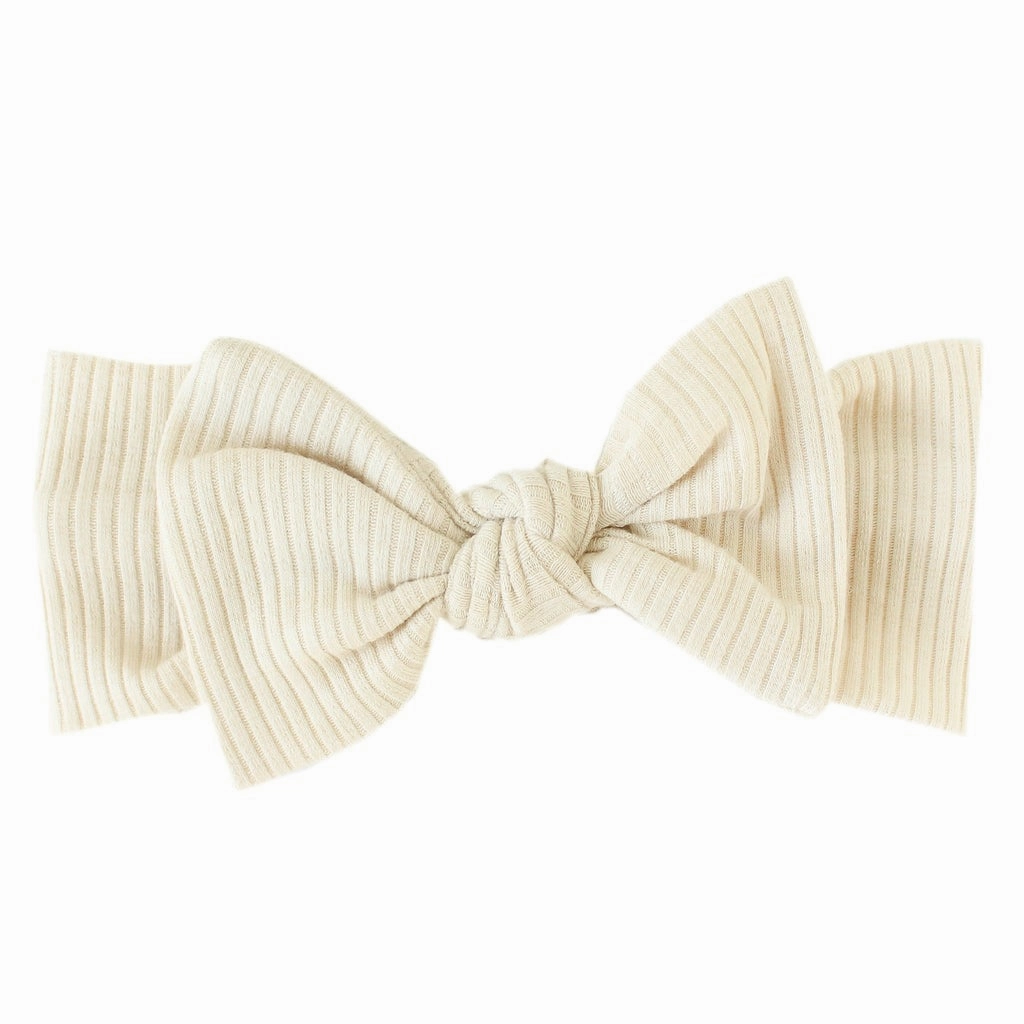 Rib Knit Headband Bow
