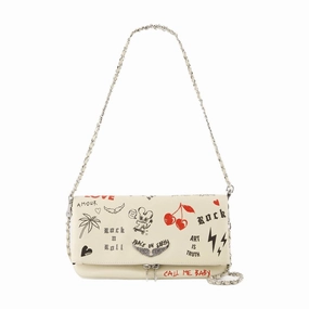 Rock Love Tag Crossbody - Leather - White
