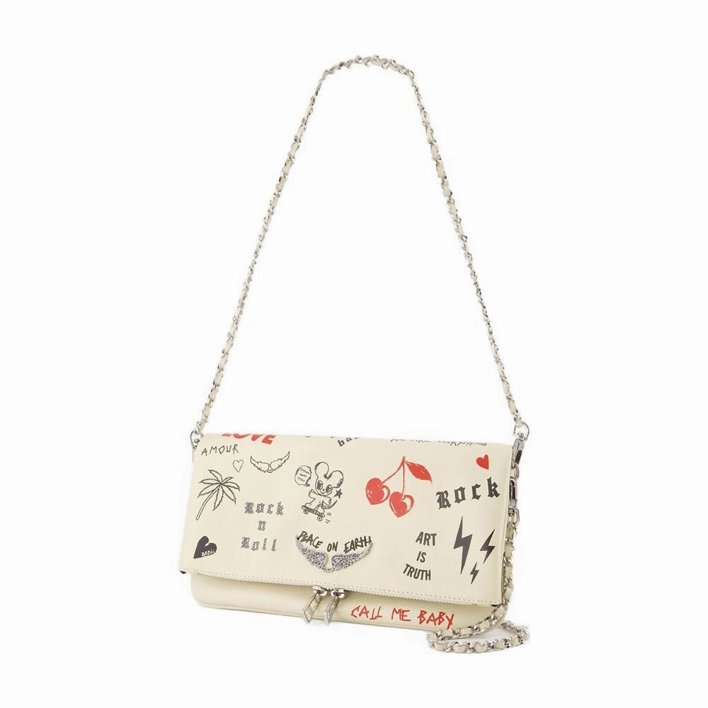 Rock Love Tag Crossbody - Leather - White