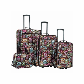 Rockland Expandable 4-Pc. Luggage Set - OWL ONE SIZE