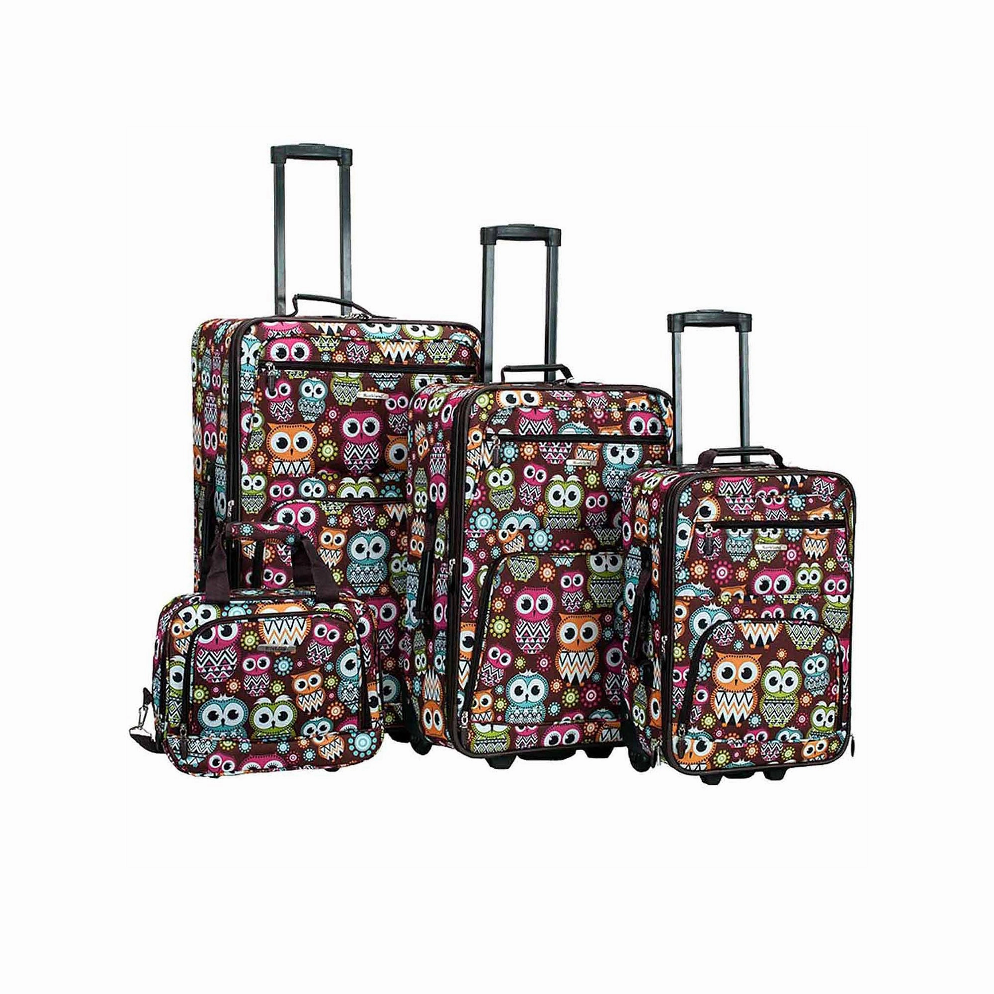 Rockland Expandable 4-Pc. Luggage Set - OWL ONE SIZE