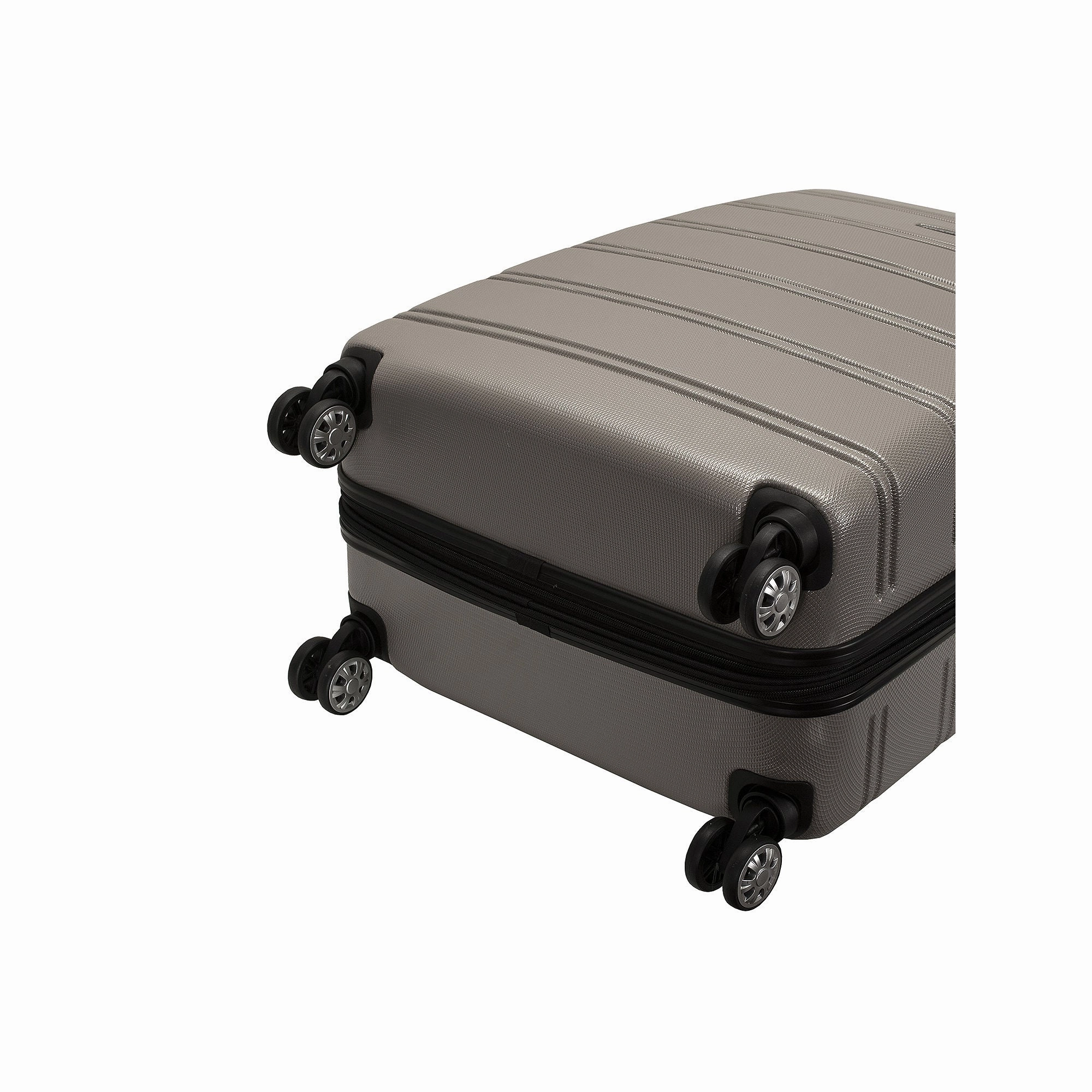 Rockland F225-SILVER Melbourne 2 Piece Hardside Spinner Luggage Set