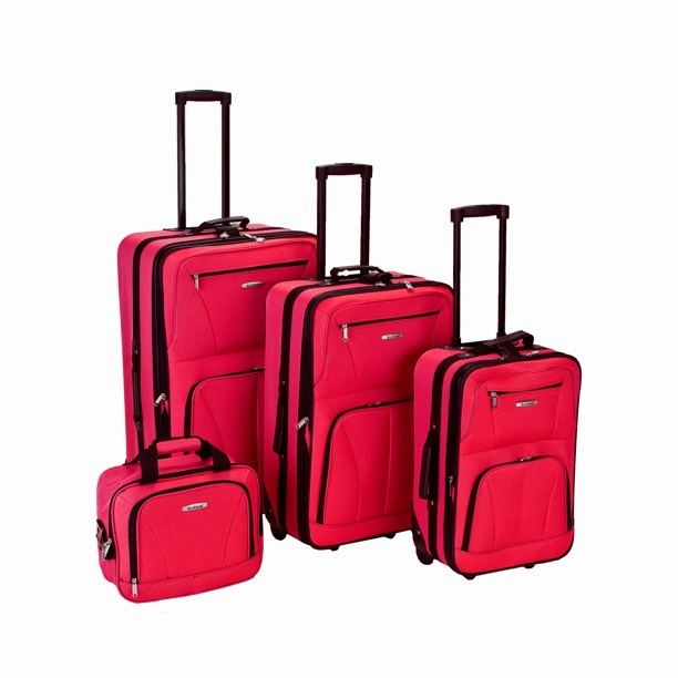 Rockland F32-RED Luggage Journey 4 Piece Softside Expandable Luggage Set