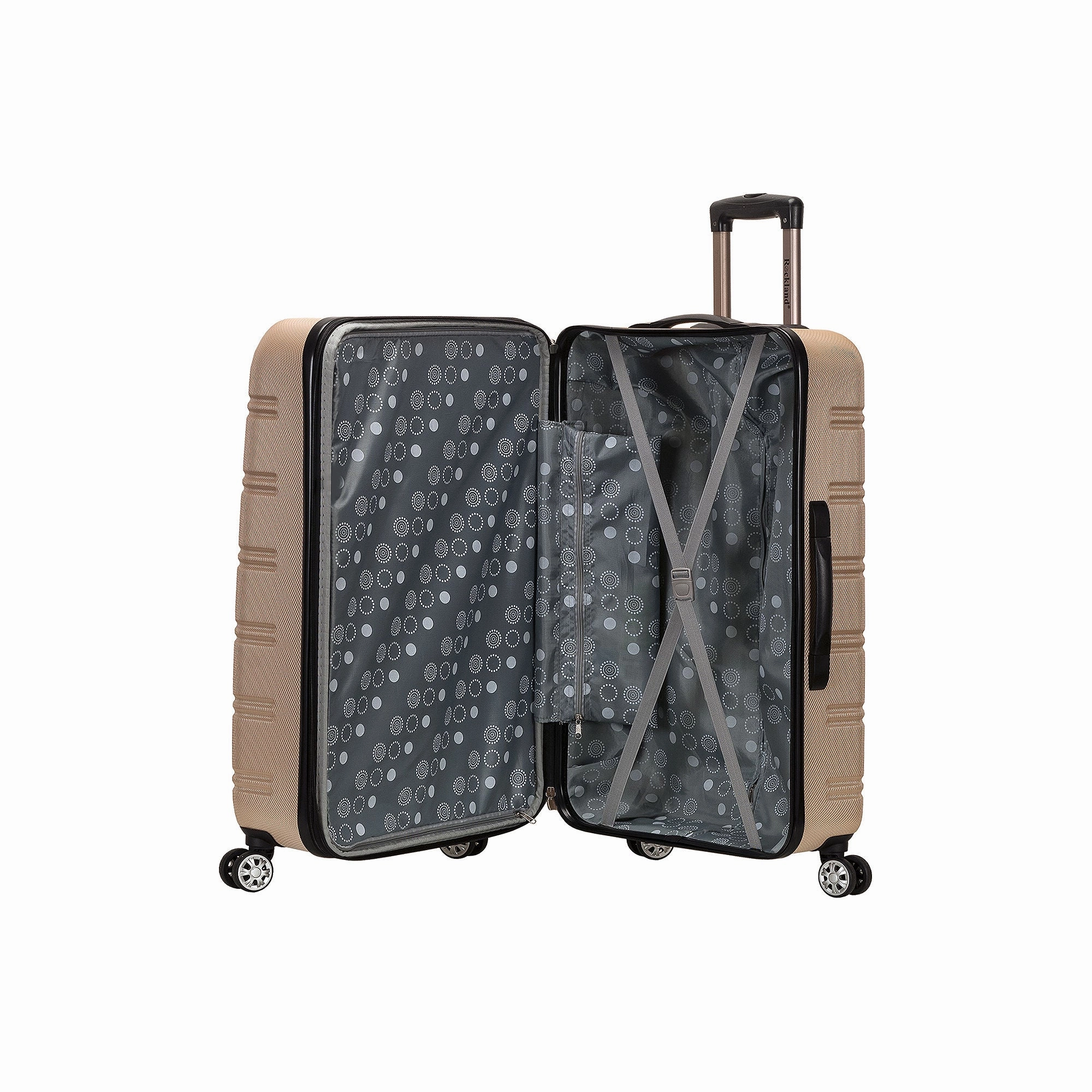 Rockland Luggage F225-CHAMPAGNE Melbourne 2-Piece Expandable ABS Spinner Luggage Set