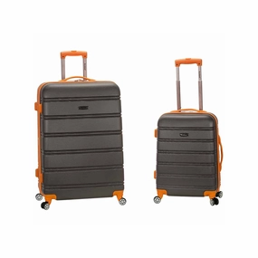 Rockland Melbourne 2-pc. Hardside Spinner Luggage Set Charcoal