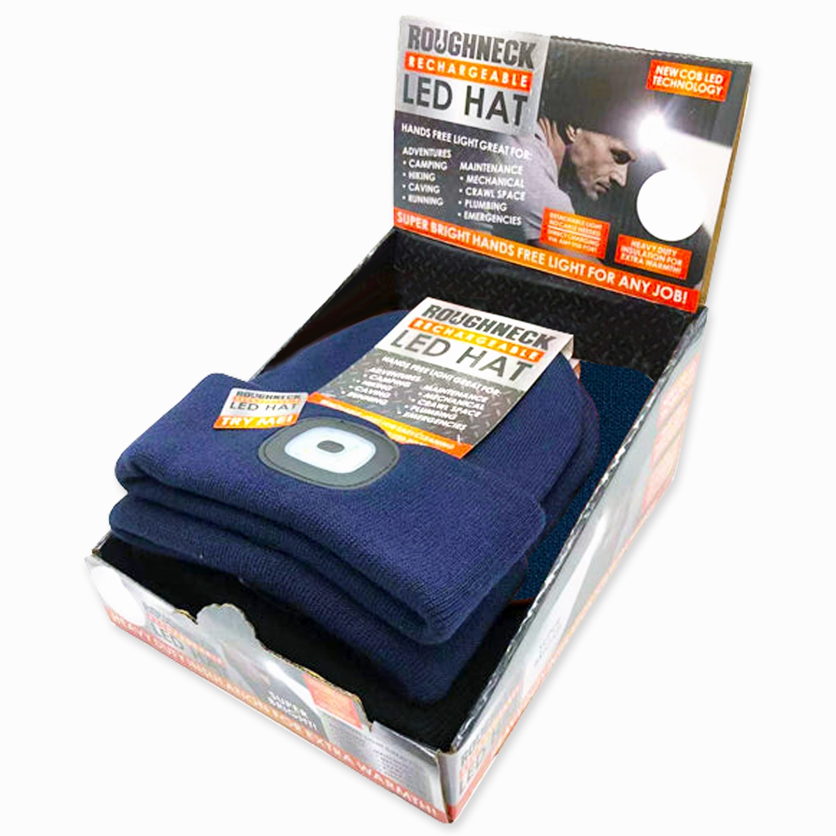 Roughneck LED Light Hat 6 Pieces Per Retail Ready Display 23274Bb