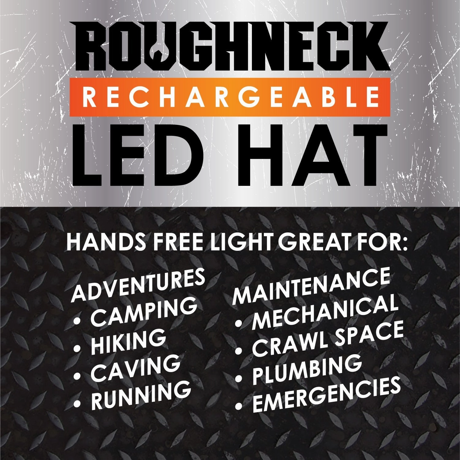Roughneck LED Light Hat 6 Pieces Per Retail Ready Display 23274Bb