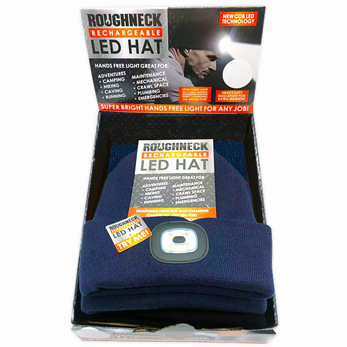 Roughneck LED Light Hat 6 Pieces Per Retail Ready Display 23274Bb