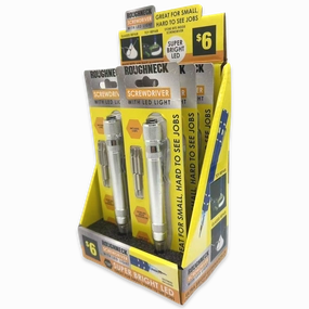 Screwdriver with LED Light - 6 Pieces Per Retail Ready Display 41560