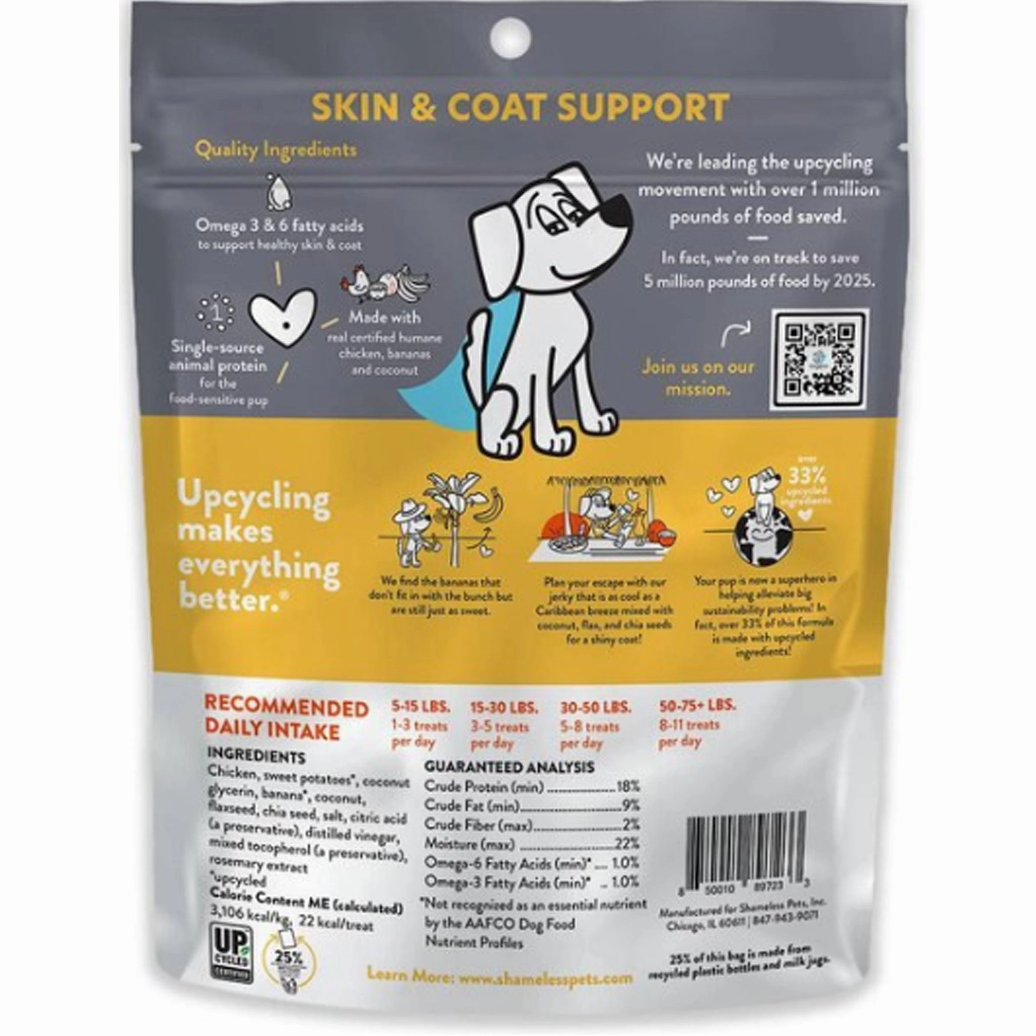 Shameless Pets Jerky Bites Chick'n Colada Dog Treats