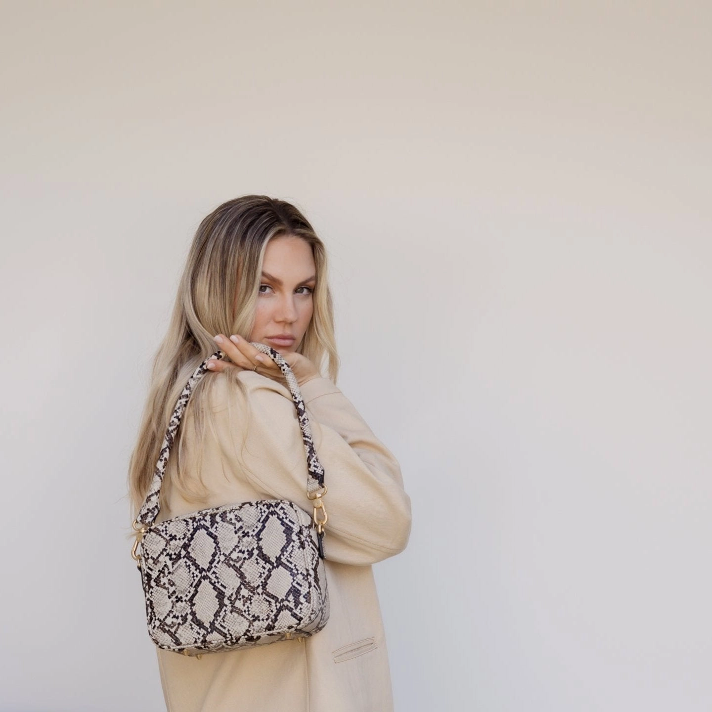 Sidekick Leather Crossbody Bag -- Snake
