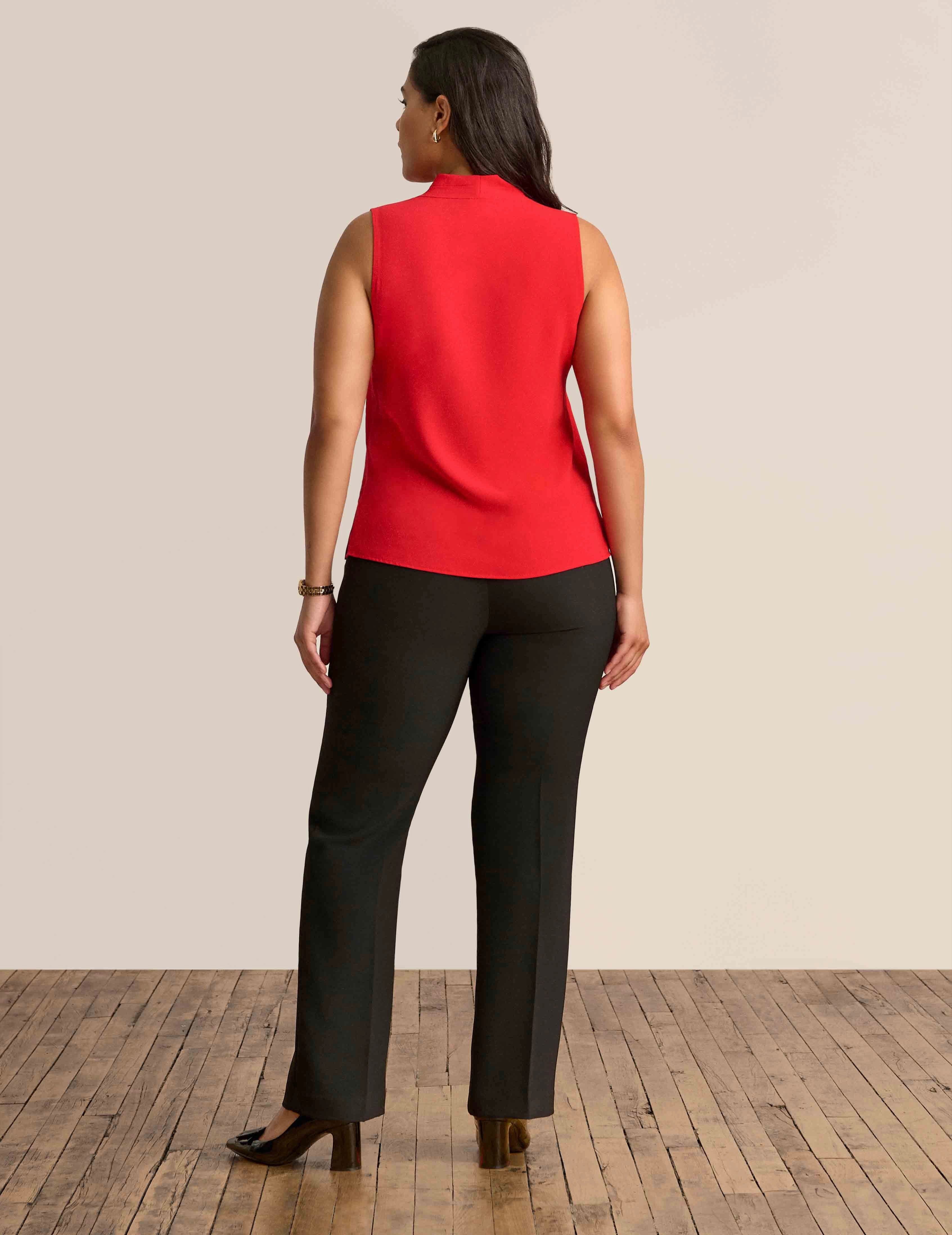 Sleeveless Pleated Shoulder Blouse - Sale