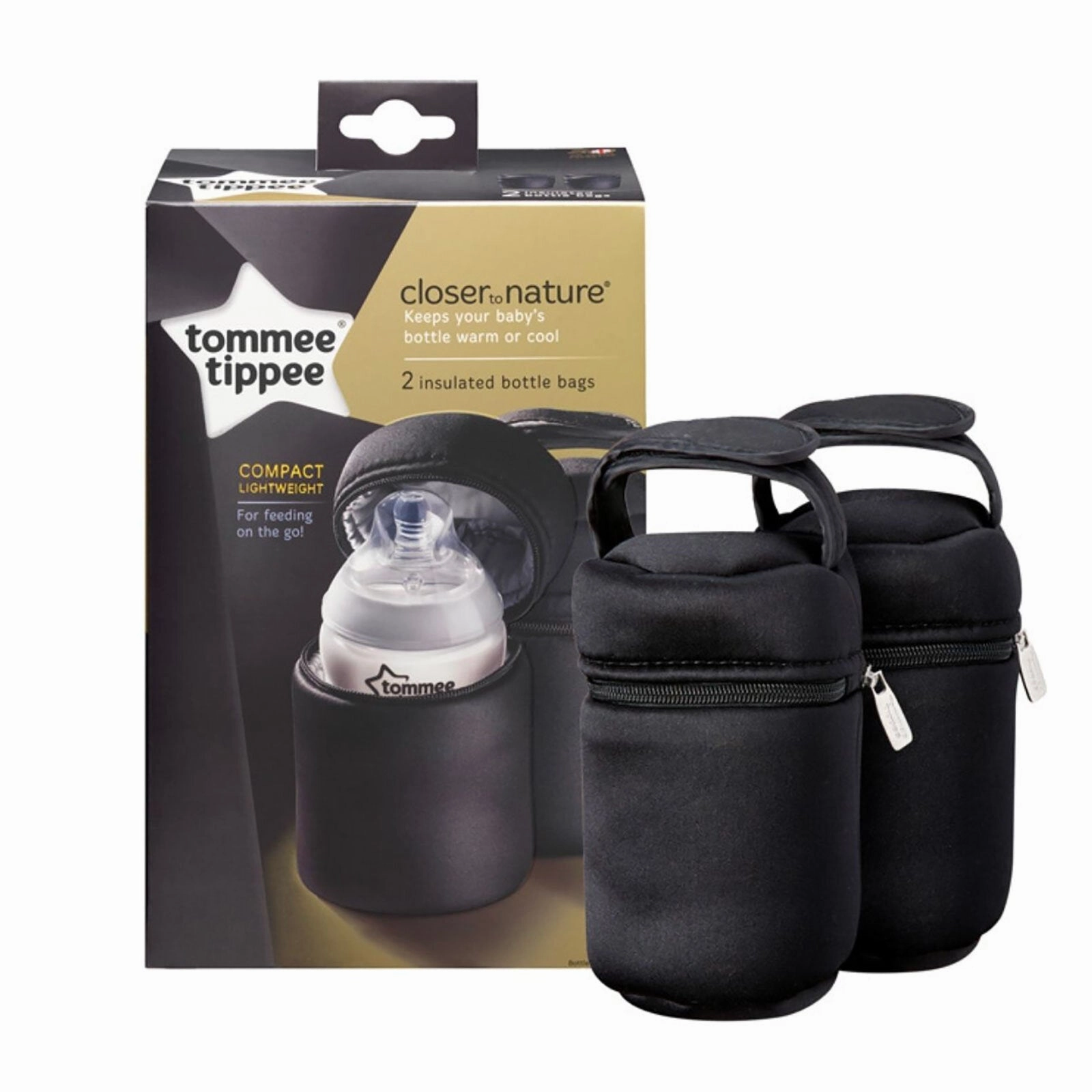 Tommee Tippee Closer to Nature Insulated Bottle Bags Pack of 2