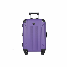Travelers Club Chicago 20 Inch Hardside Lightweight Luggage - PURPLE ONE SIZE