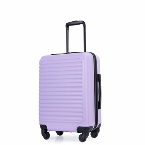 Travelhouse THCO1009LP Hardshell Carry on Luggage 20" Lightweight Hardside Suitcase with Spinner Wheels (Light Purple)