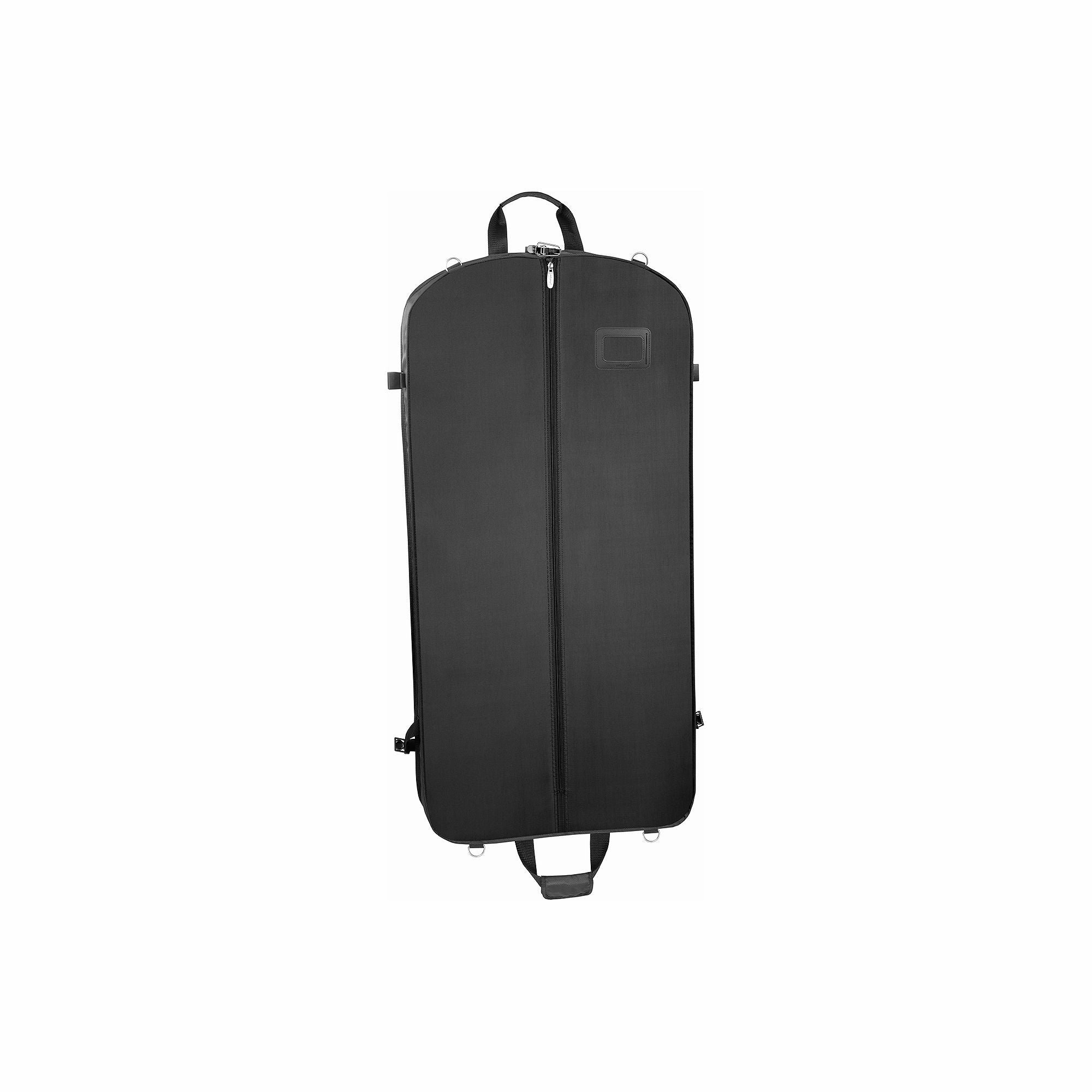 Wallybags 52" Premium Travel Garment Bag With Shoulder Strap, Two Large Pockets And Printed Lining - BLACK ONE SIZE