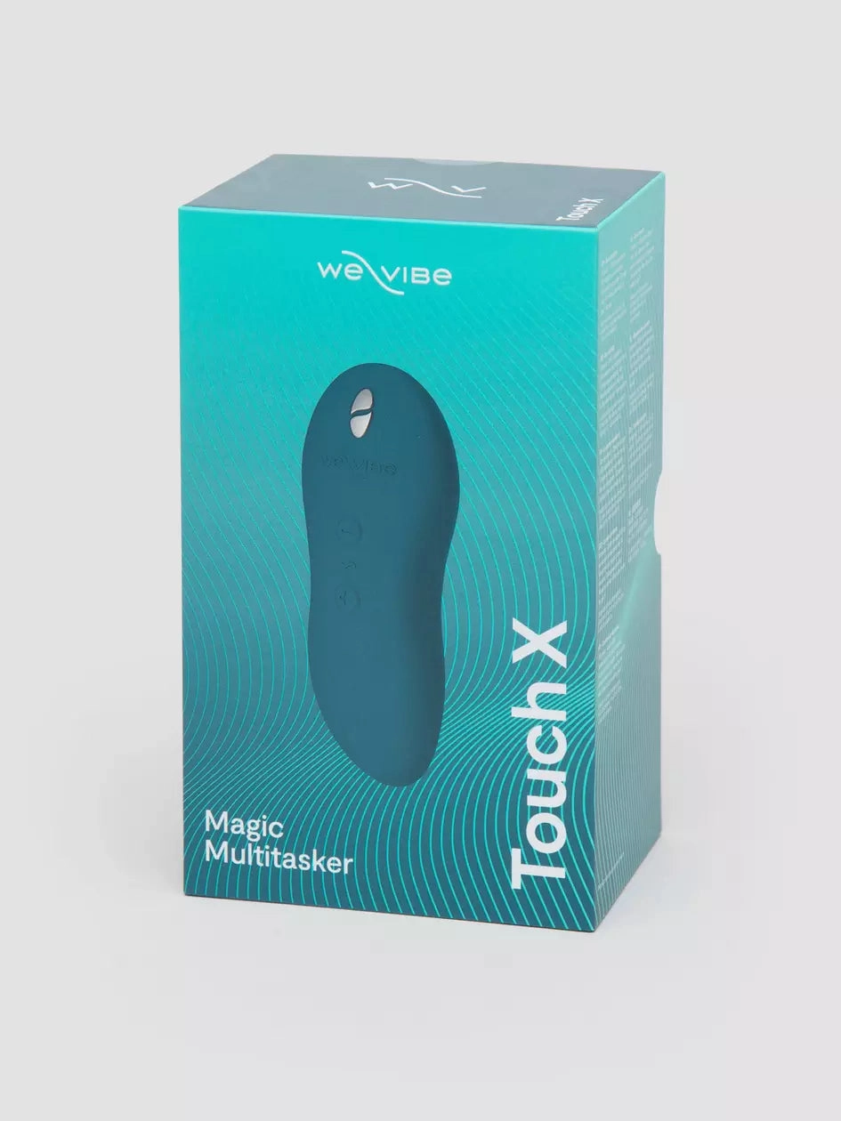 We Vibe TOUCH X Rechargeable Lay-On Clitoral Vibrator Velvet Green & Peach