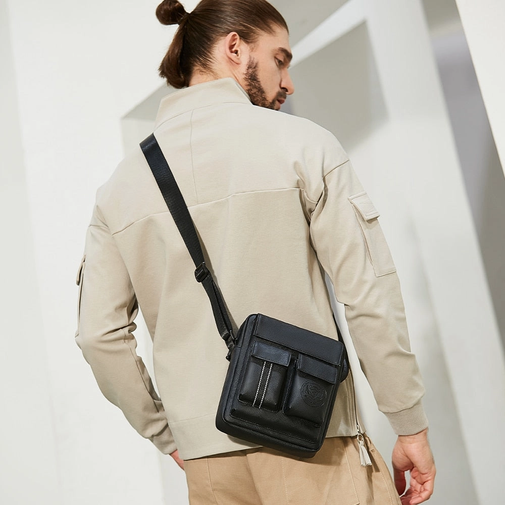 West Louis™ Everyday Casual Men Leather Side Bag