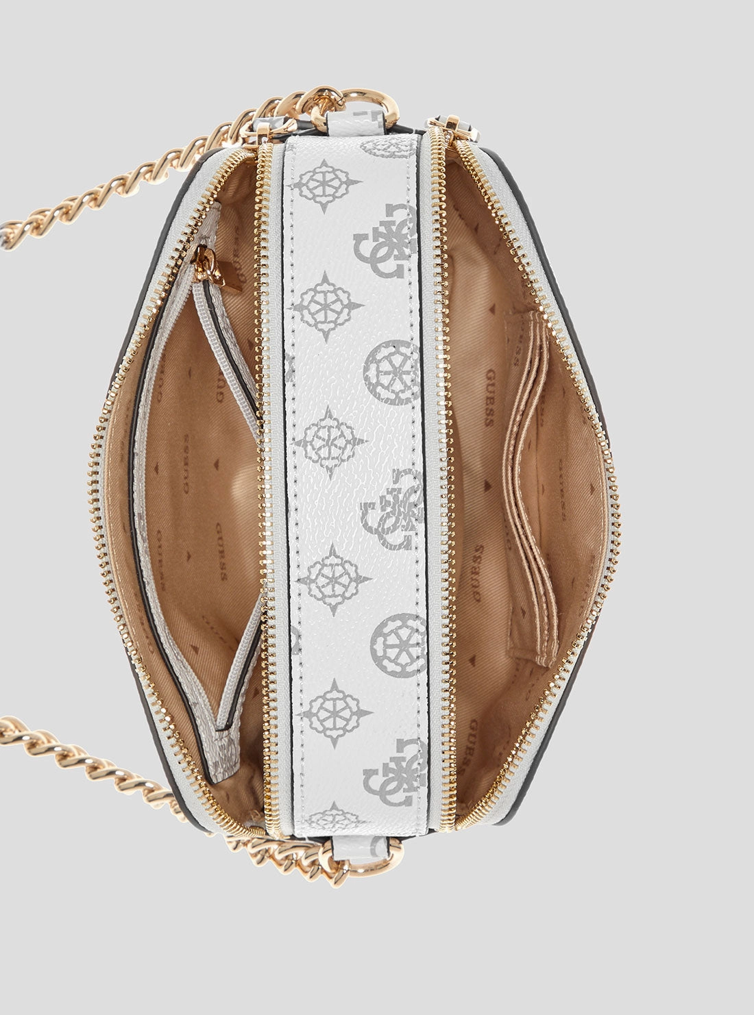 White Logo Noelle Camera Crossbody Bag