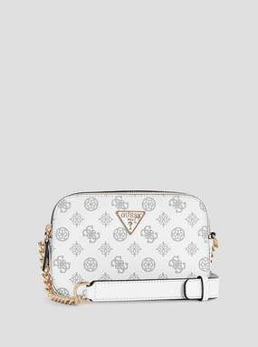 White Logo Noelle Camera Crossbody Bag