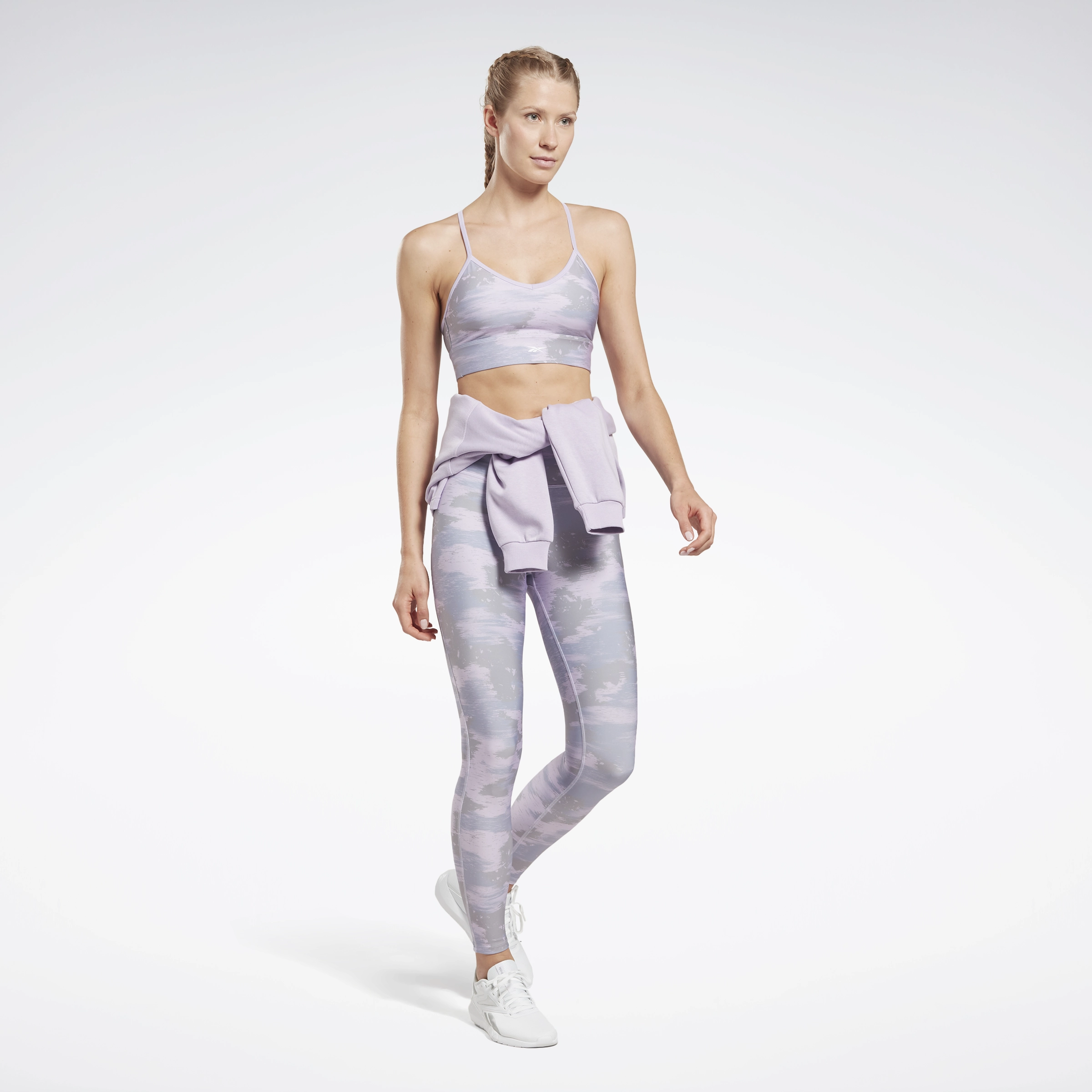 Workout Ready Camo Print Bra Violet Haze